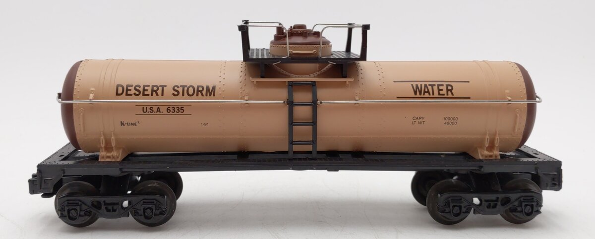K-Line K6335 O Desert Storm Single Dome Water Tank Car LN/Box