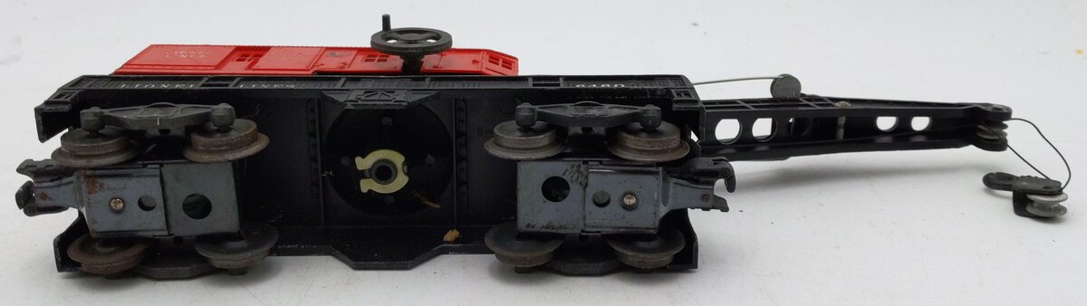 Lionel 6460-25 Vintage O Bucyrus Erie Die-cast Crane Car w/ Rare Red Cab VG