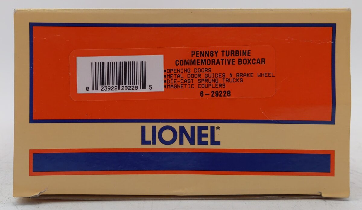Lionel 6-29228 O Gauge Pennsy Turbine Commemorative Boxcar #671 LN/Box