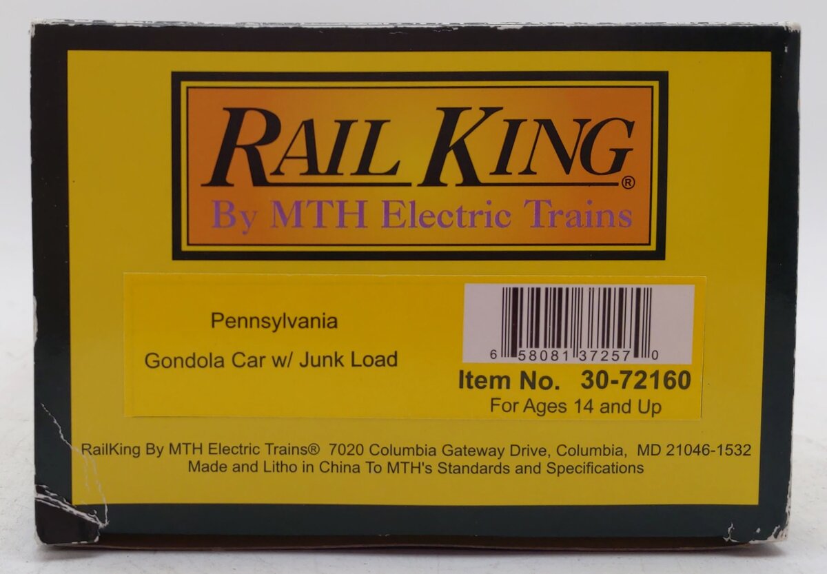 MTH 30-72160 O Pennsylvania Gondola Car with Junk Load #378102