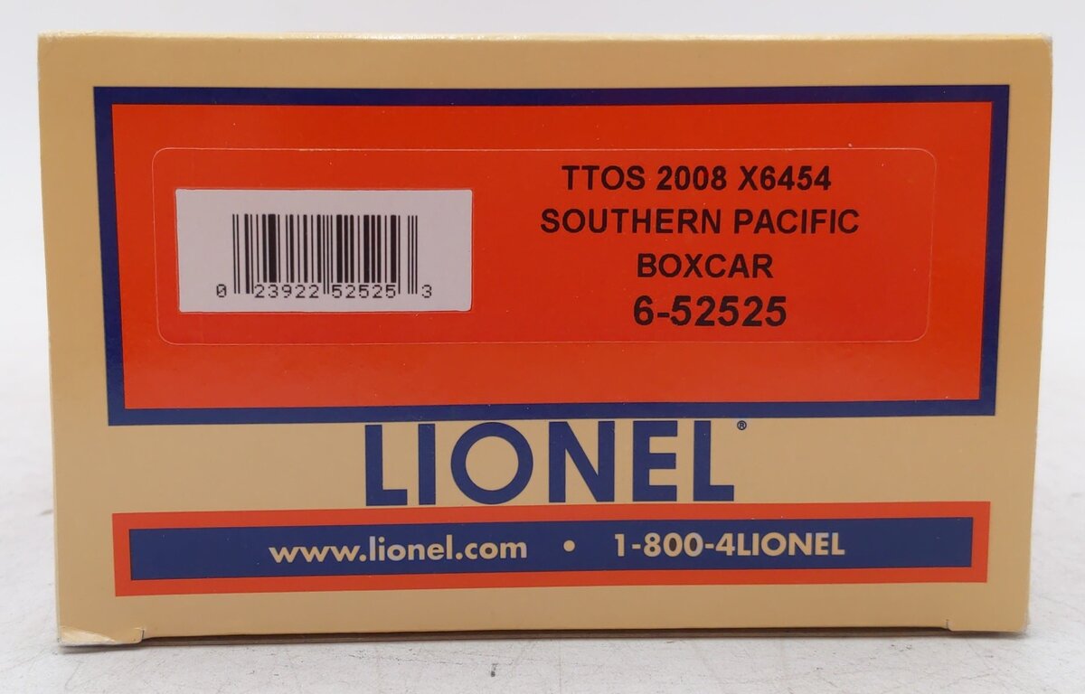 Lionel 6-52525 O Gauge TTOS 2008 Southern Pacific X6454 Boxcar #96743 LN/Box