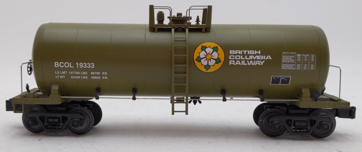MTH 30-73333 O Gauge British Columbia Mdoern Tank Car #19333