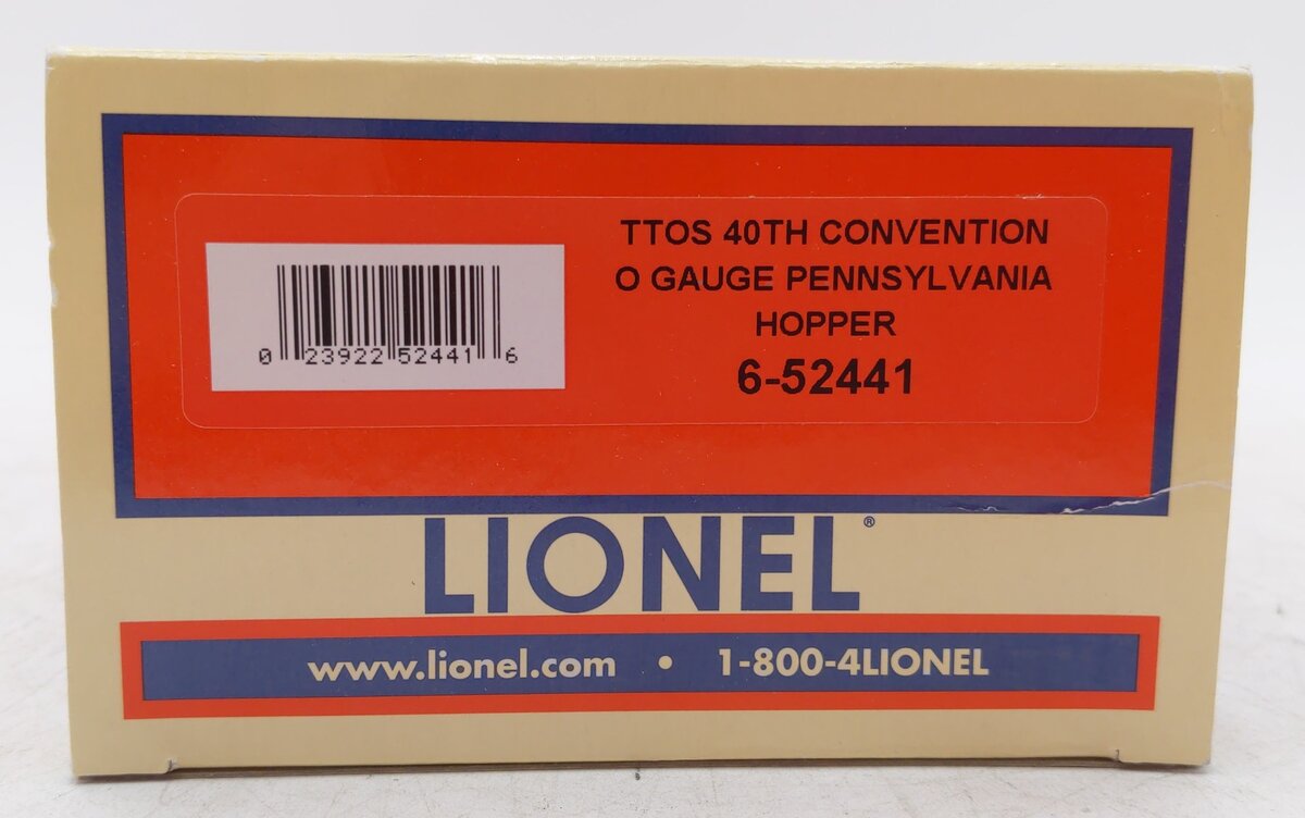 Lionel 6-52441 O Gauge TTOS 40th Convention Pennsylvania Railroad Hopper #748601 LN/Box