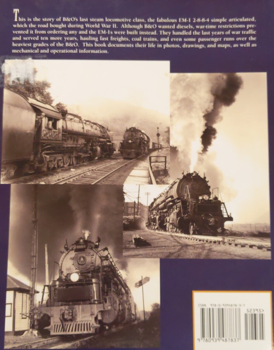 Baltimore & Ohio's Magnificent 2-8-8-4 EM-1 Articulated Locomotive Paperback VG