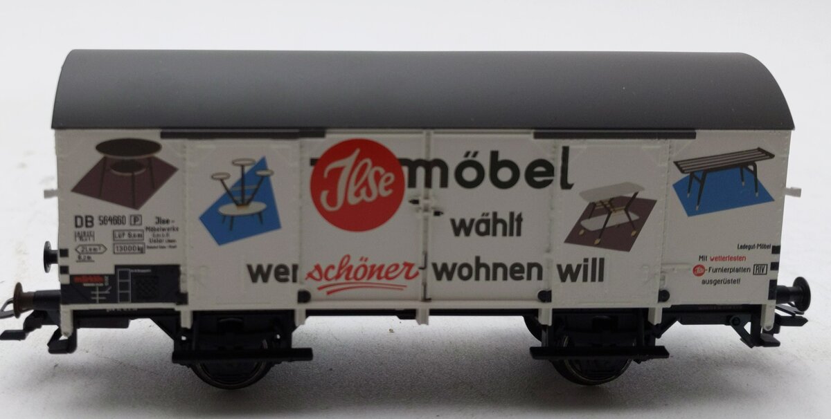 Marklin 48165 HO Scale Ilse-Möbelwerke Two-Axle Boxcar with Rounded Roof LN/Box