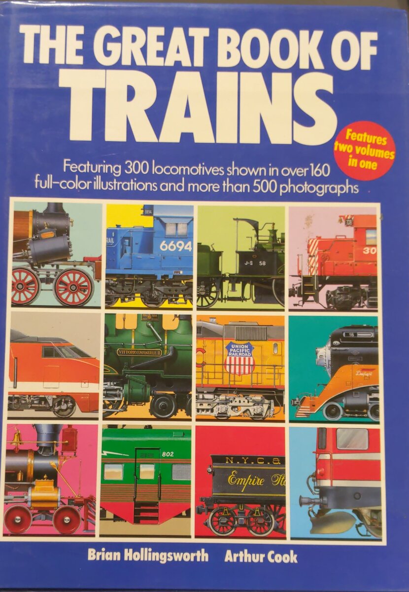 Great Book Of Trains Hardcover Book By Brian Hollingsworth VG