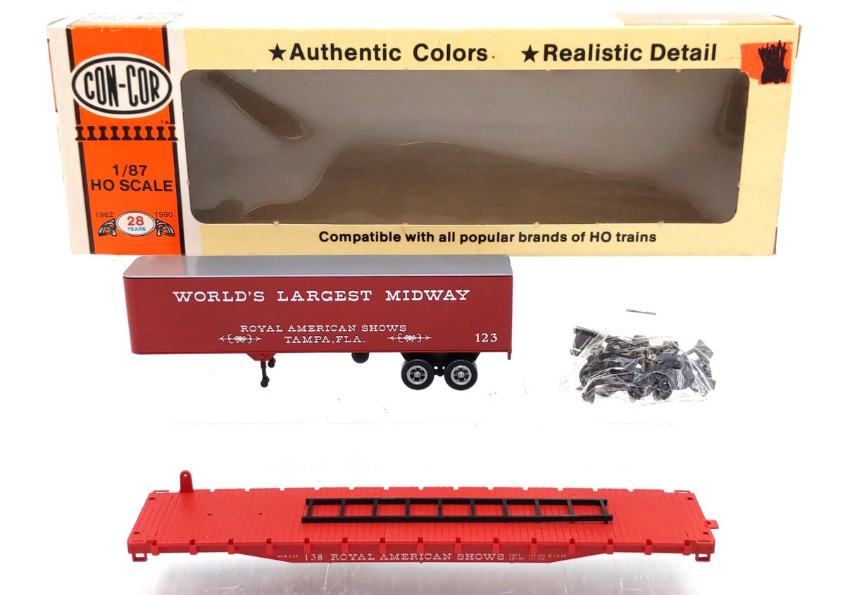 Con-Cor 0001-009284 HO World's Largest Midway 54' Royal American Shows TOFC Kit