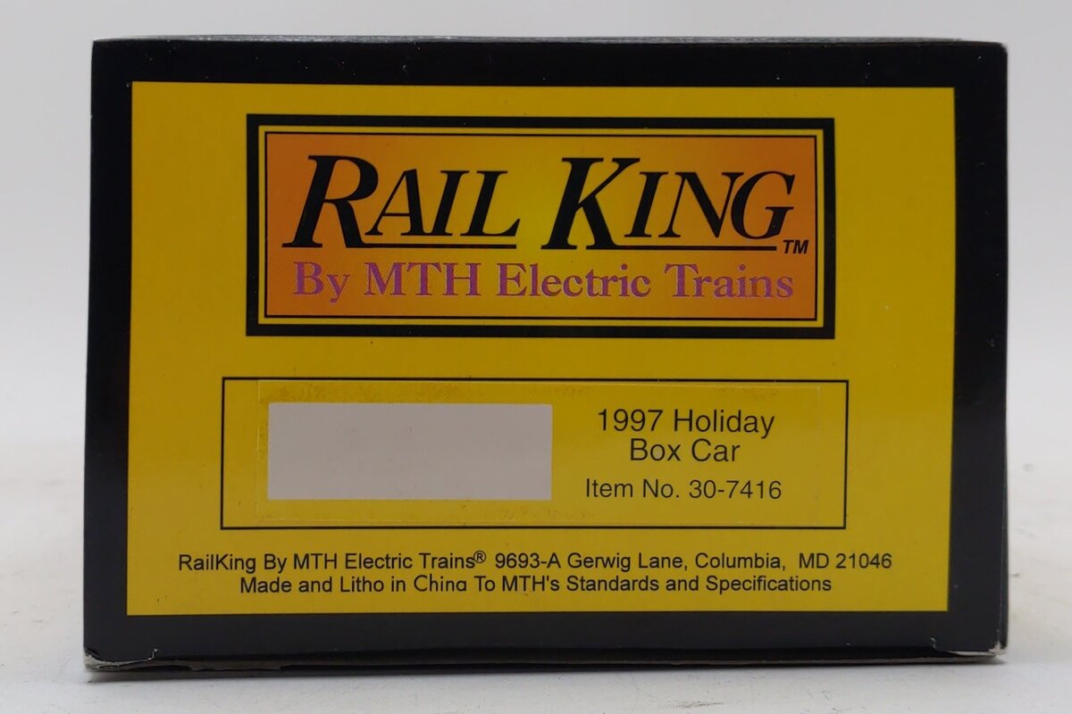 MTH 30-7416 O Gauge Christmas 1997 Holiday Boxcar LN/Box