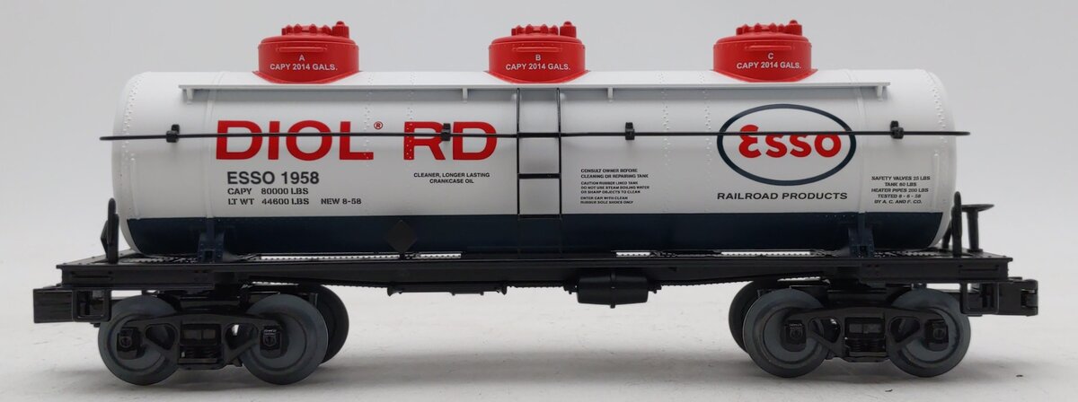 MTH 30-73492 O Esso RailKing 3-Dome Tank Car