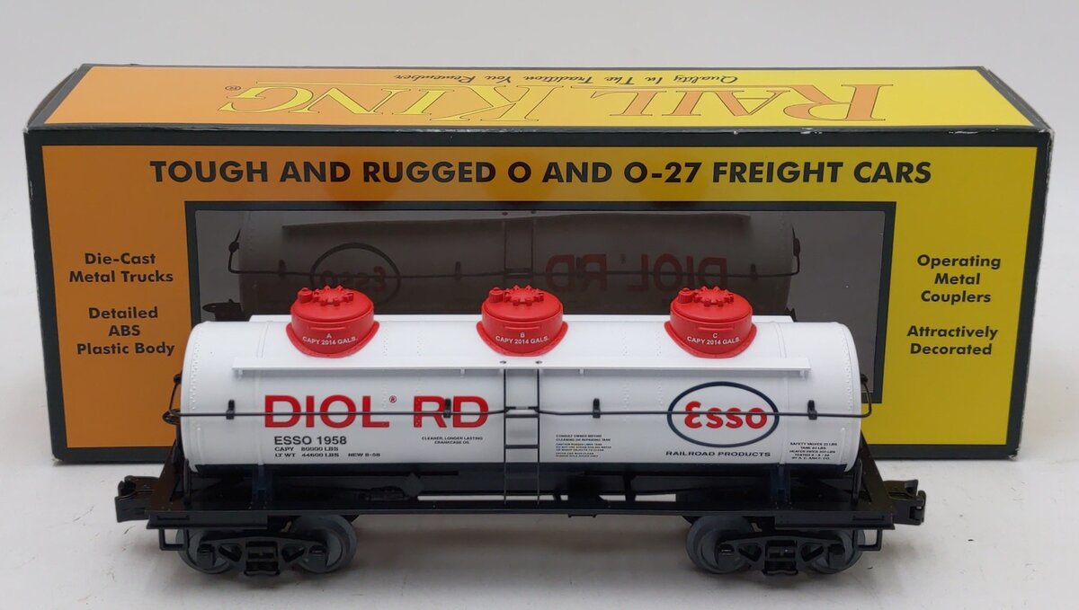 MTH 30-73492 O Esso RailKing 3-Dome Tank Car