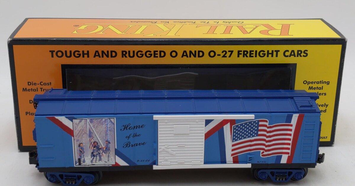 MTH 30-74088 O Gauge Ground Zero Flag Raising Boxcar LN/Box
