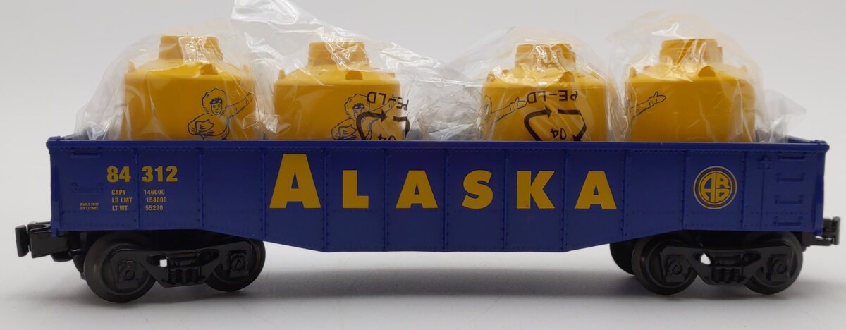 Lionel 6-84312 O Gauge Alaska Gondola w/ Cannisters #84312