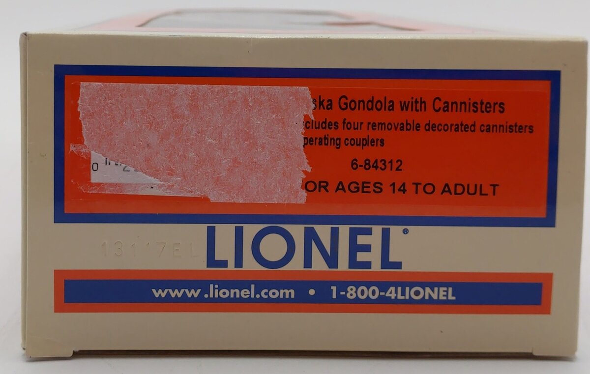 Lionel 6-84312 O Gauge Alaska Gondola w/ Cannisters #84312