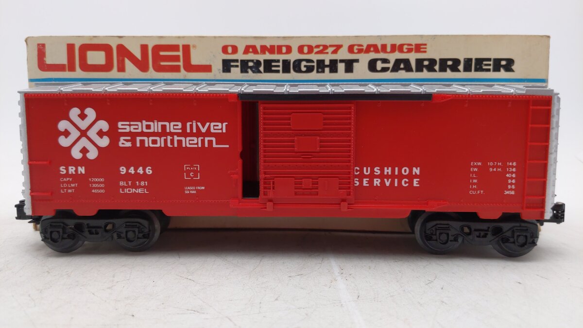 Lionel 6-9446 O Gauge Sabine River & Northern Boxcar LN/Box