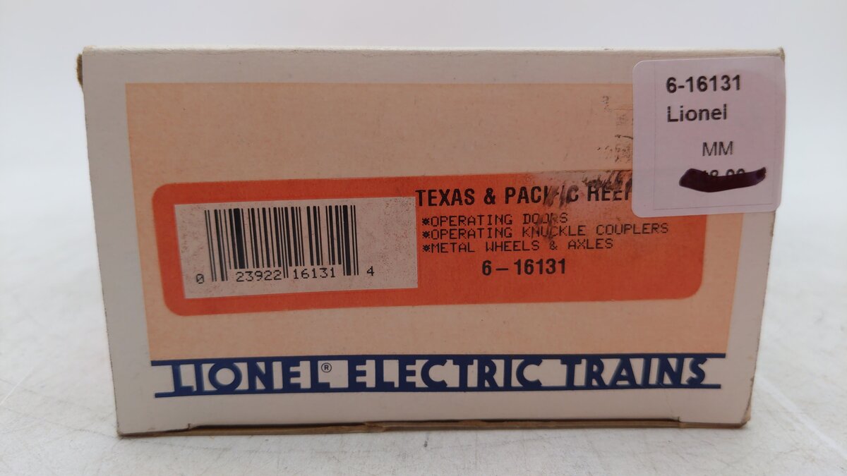 Lionel 6-16131 O Gauge Texas & Pacific Reefer Car #16131 EX/Box