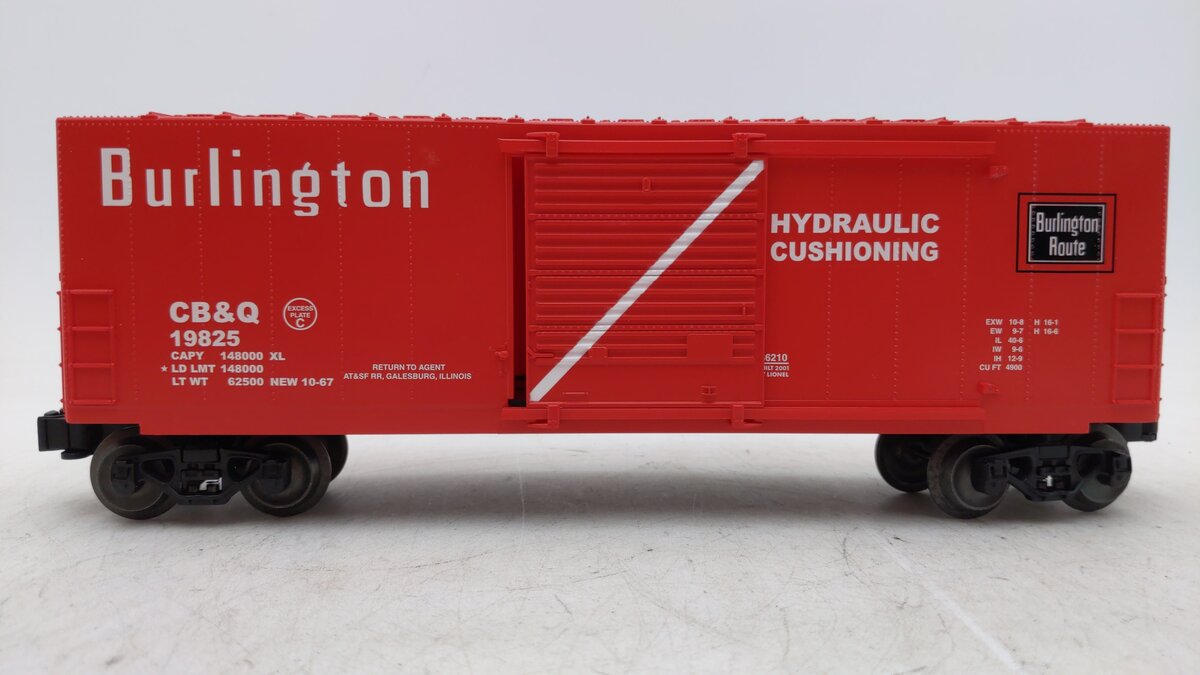 Lionel 6-36210 O Gauge Burlington Route Hi-Cube Boxcar #19825