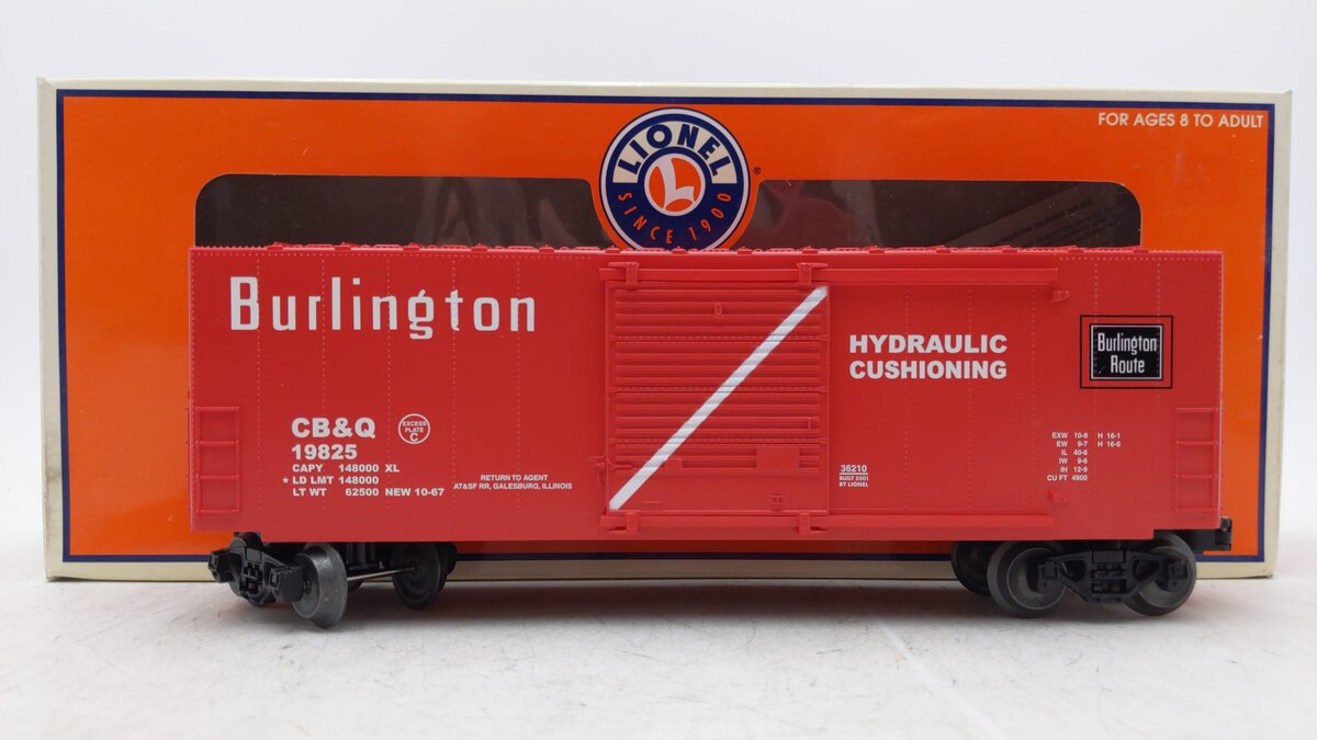 Lionel 6-36210 O Gauge Burlington Route Hi-Cube Boxcar #19825