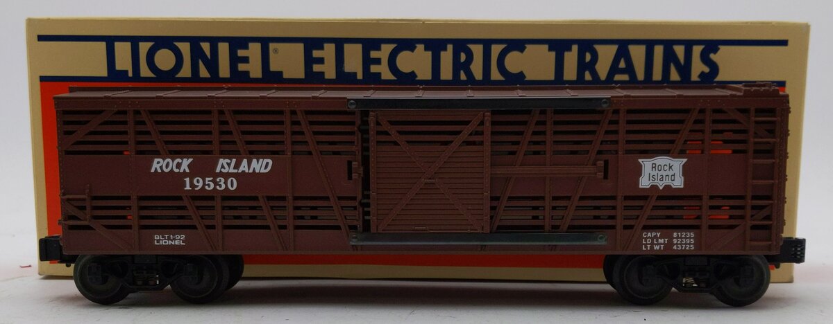 Lionel 6-19530 O Gauge Rock Island Stock Car LN/Box