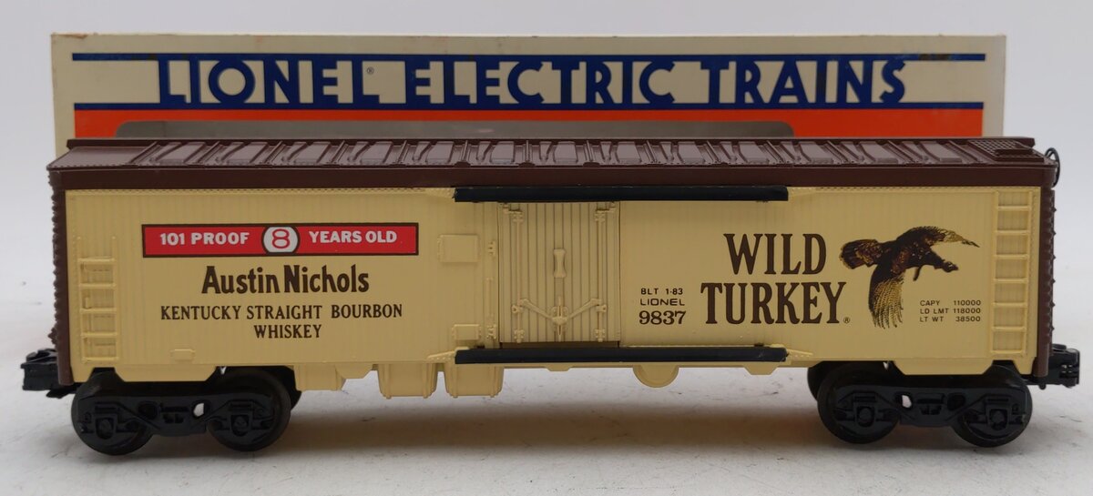 Lionel 6-9837 O Gauge Wild Turkey Bourbon Billboard Refrigerator Car #9837 EX/Box