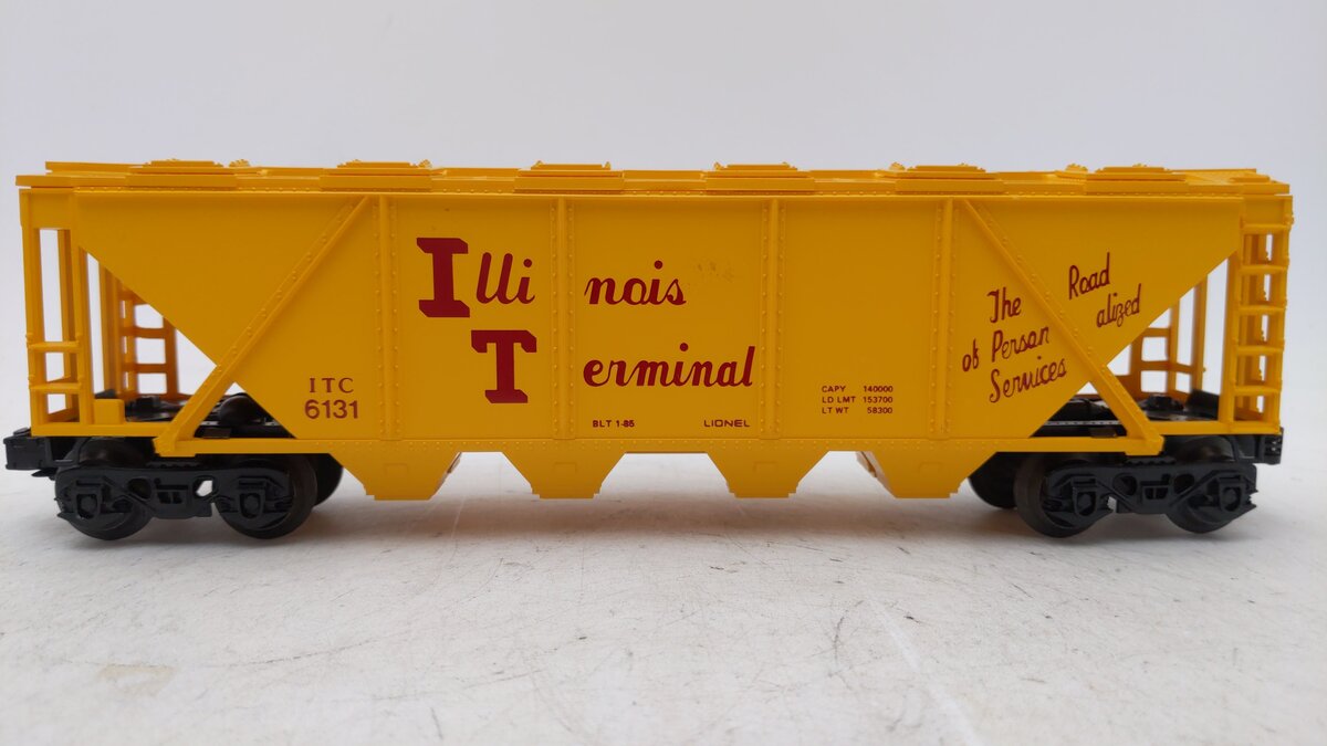 Lionel 6-6131 O Gauge Illinois Terminal 4-Bay Covered Hopper VG/Box