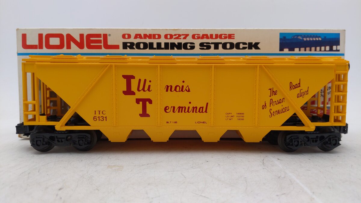 Lionel 6-6131 O Gauge Illinois Terminal 4-Bay Covered Hopper VG/Box