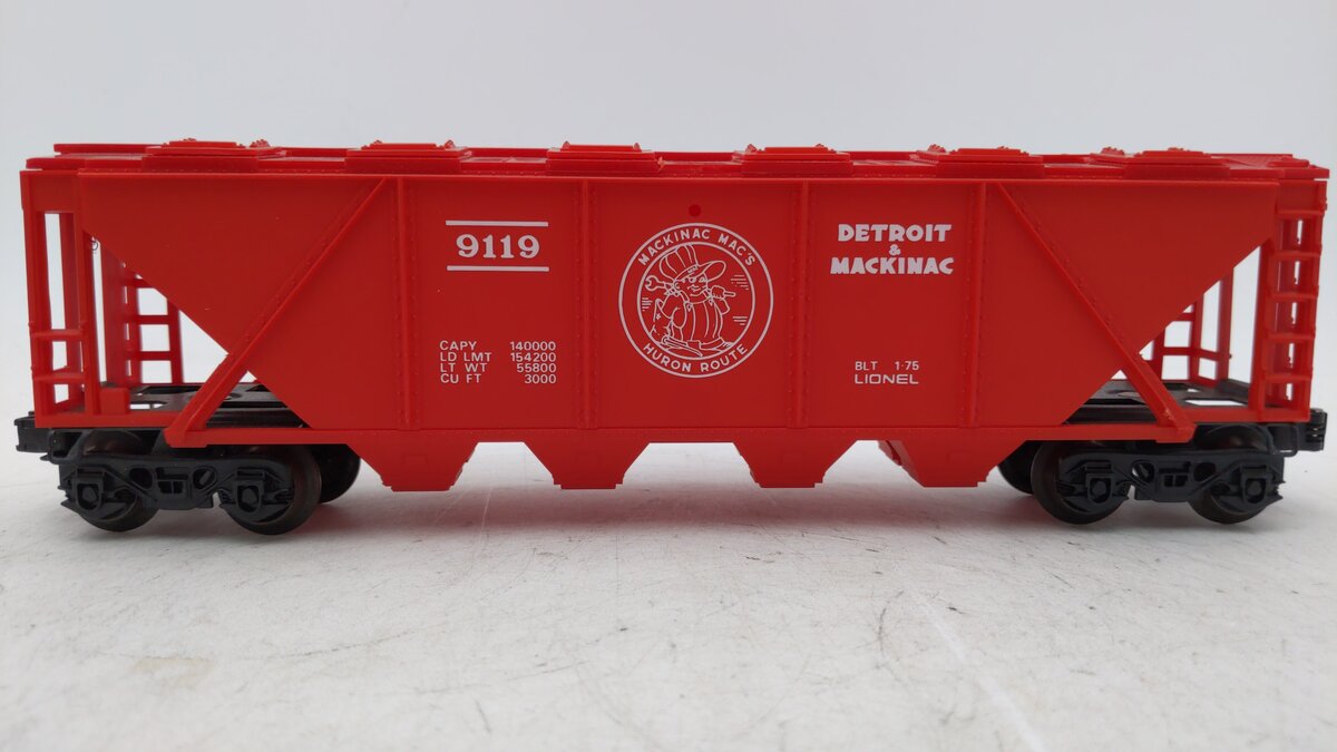 Lionel 6-9119 O Gauge Detroit & Mackinac Covered Hopper