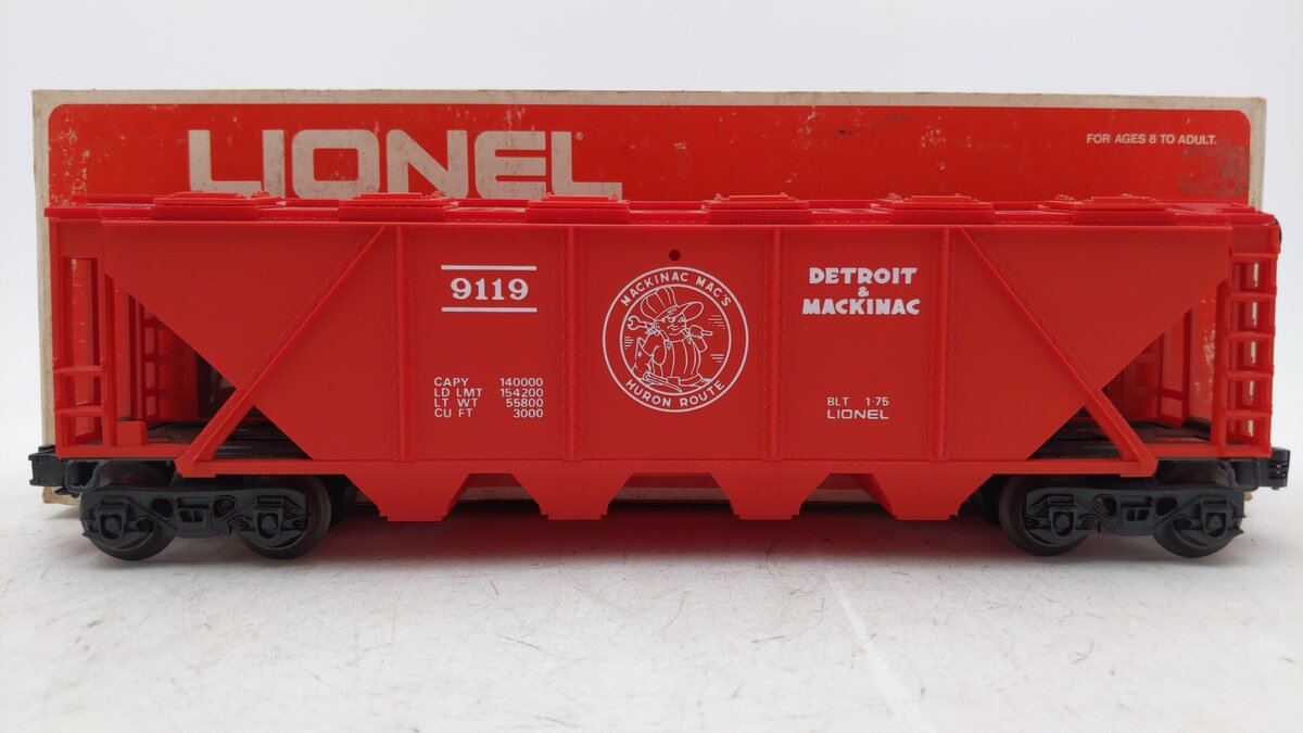 Lionel 6-9119 O Gauge Detroit & Mackinac Covered Hopper