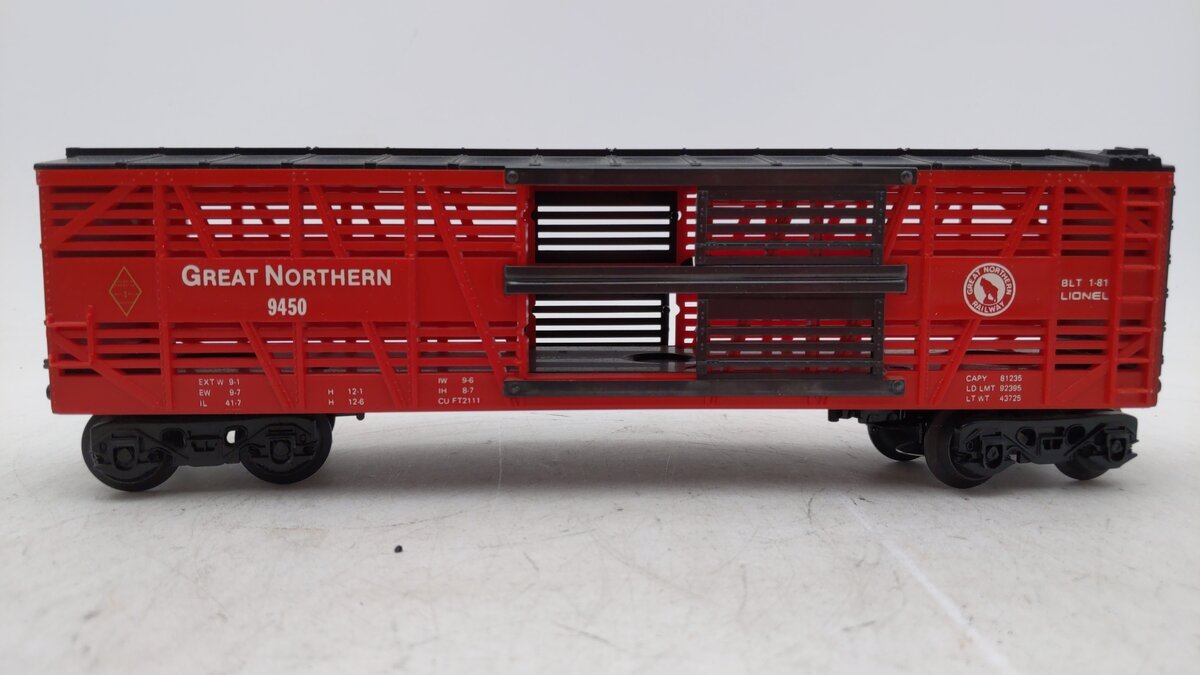 Lionel 6-9450 O Gauge Great Northern Cattle Car