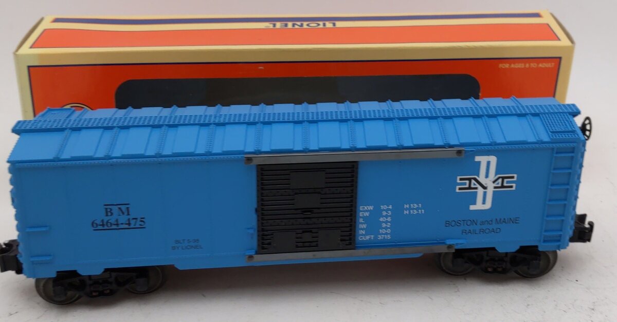 Lionel 6-29211 O Gauge Boston & Maine 6464 Boxcar #6464-475 LN/Box