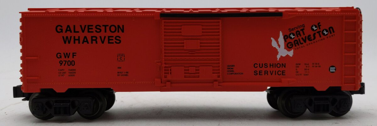 Lionel 6-16284 O Gauge Galveston Wharves Boxcar #9700 EX