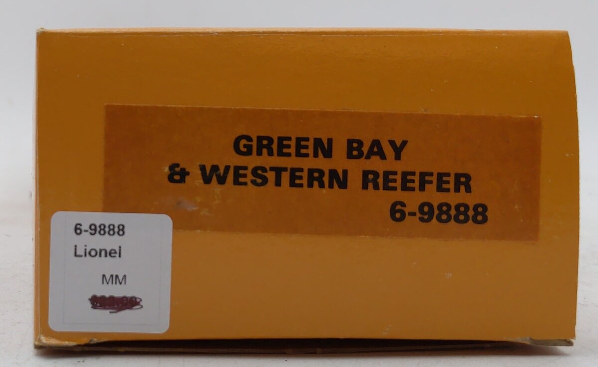 Lionel 6-9888 O Gauge Green Bay & Western Reefer Car LN/Box
