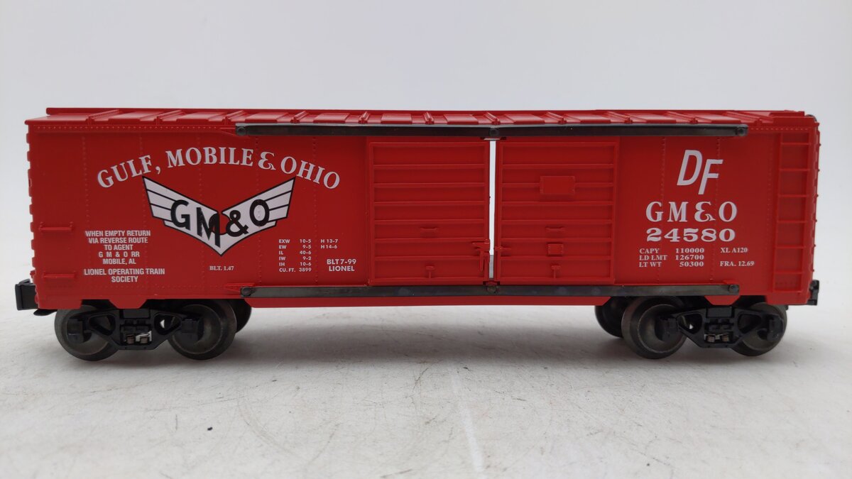 Lionel 6-52162 O Gauge LOTS 1999 Gulf, Mobile & Ohio Boxcar #24580 NIB