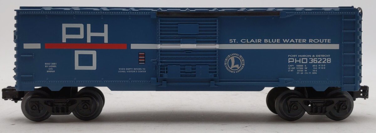 Lionel 6-36228 O Gauge Port Huron & Detroit BC Visitor Center '01 Boxcar LN/Box