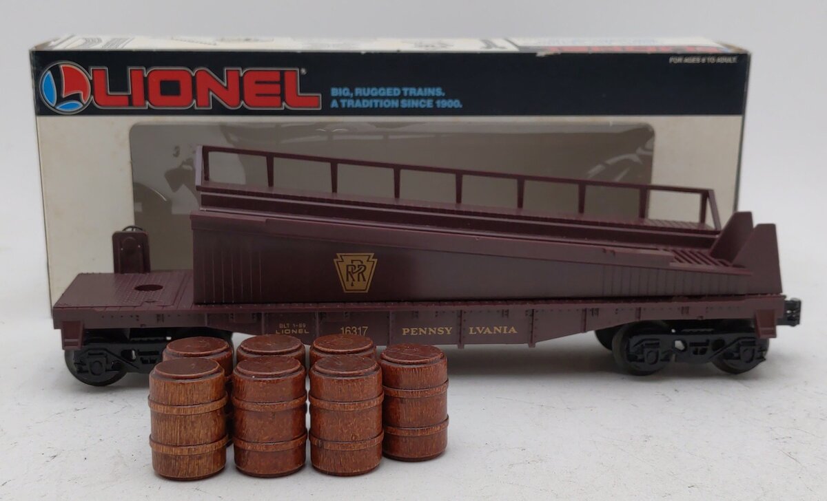 Lionel 6-16317 O Gauge Pennsylvania Barrel Ramp Car #16317