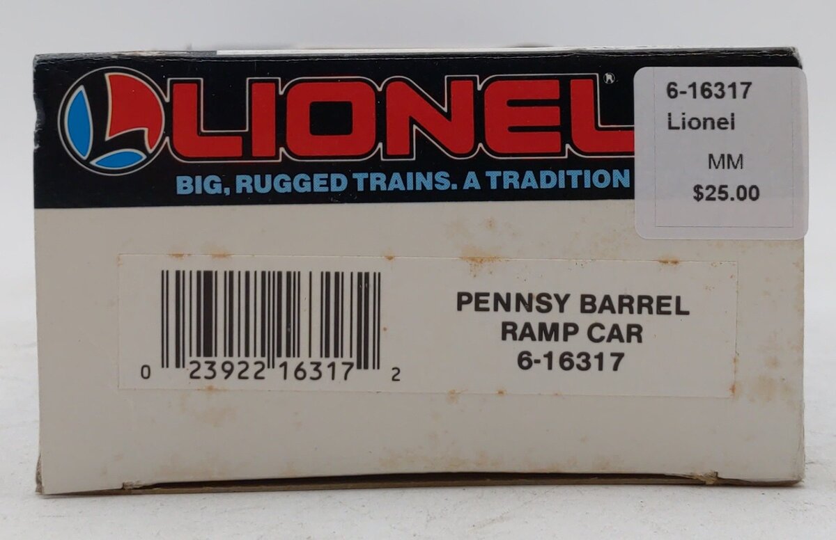 Lionel 6-16317 O Gauge Pennsylvania Barrel Ramp Car #16317
