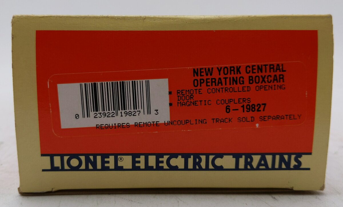 Lionel 6-19827 O Gauge New York Central Operating Box Car LN/Box