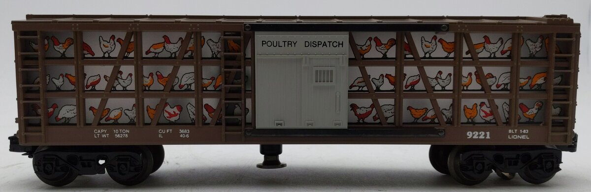Lionel 6-9221 O Gauge Poultry Dispatch Operating Car #9221 LN/Box