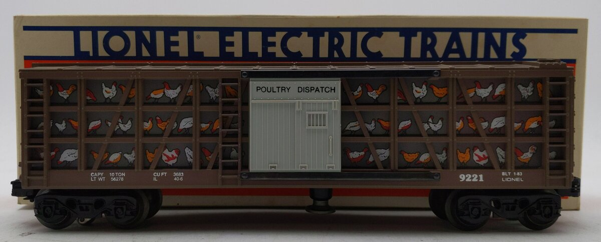 Lionel 6-9221 O Gauge Poultry Dispatch Operating Car #9221 LN/Box