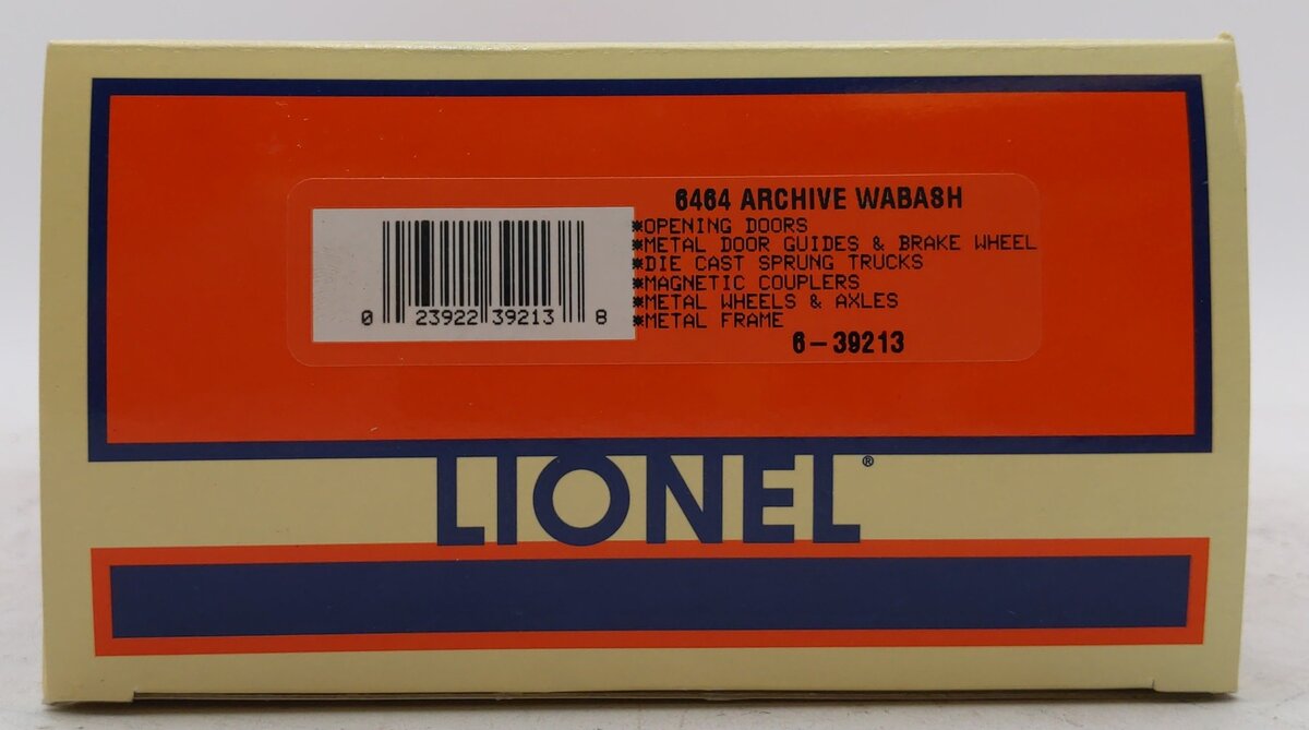 Lionel 6-39213 O Gauge Wabash Boxcar #0000000