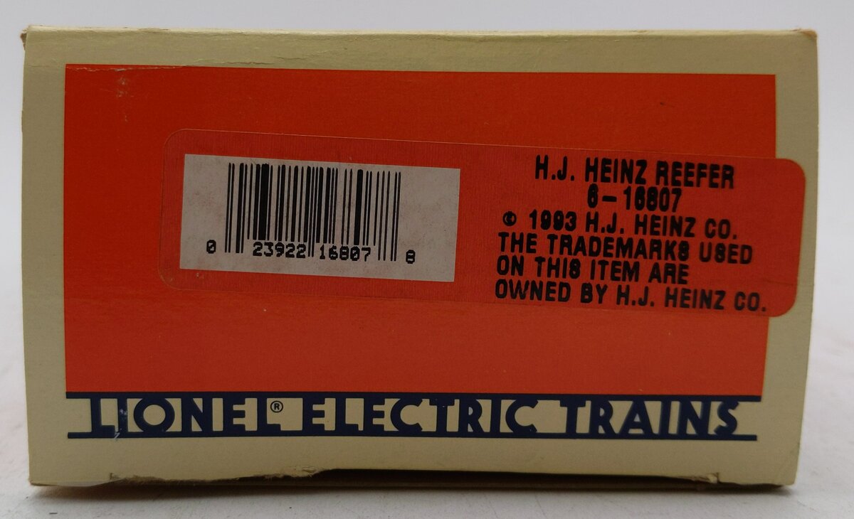 Lionel 6-16807 O Gauge H.J. Heinz Billboard Refrigerator Car #317 LN/Box