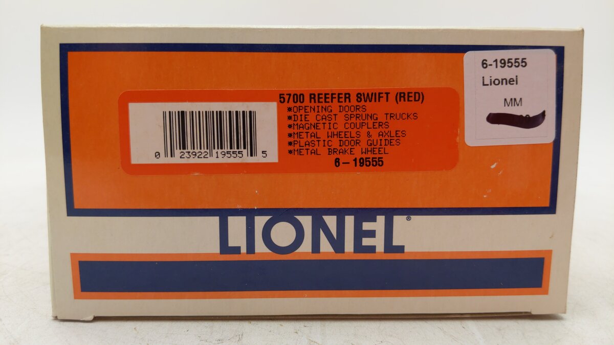 Lionel 6-19555 O Gauge Swift 5700 Refrigerator Car #5839 LN/Box