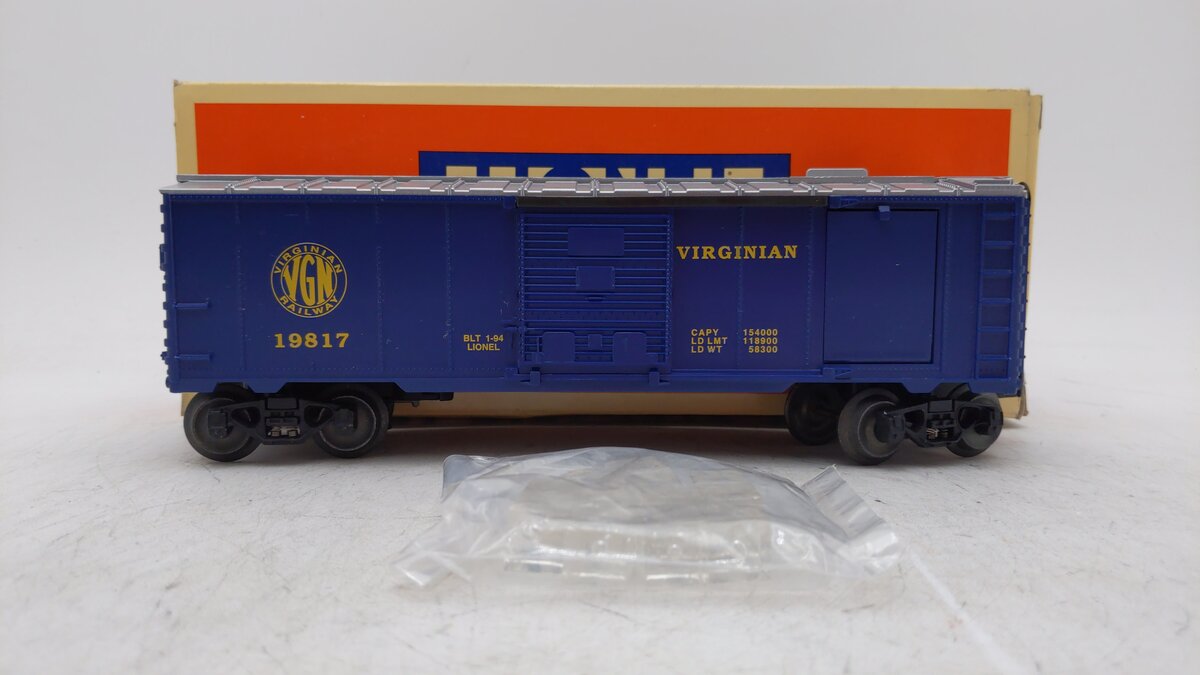 Lionel 6-19817 O Gauge Virginian Operating Ice Car #19817 LN/Box