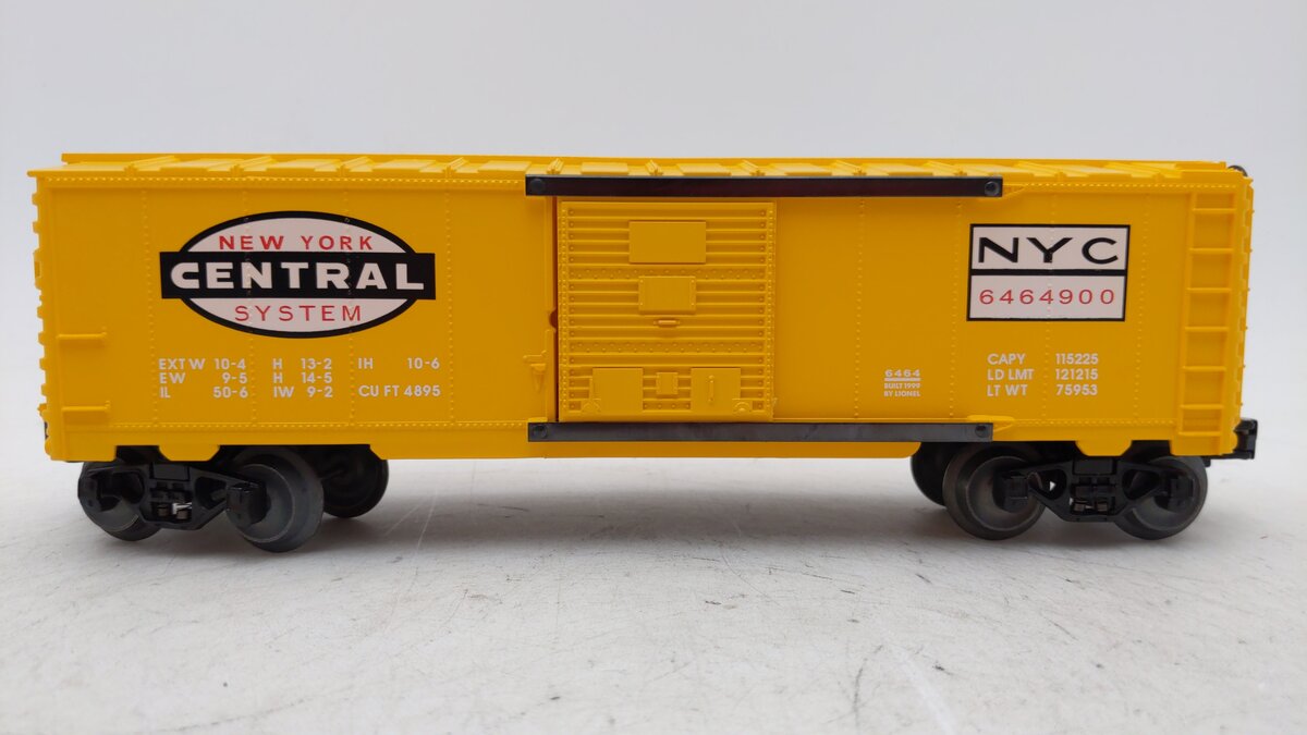 Lionel 6-29283 O Gauge New York Central Yellow Boxcar #6464-900 LN/Box