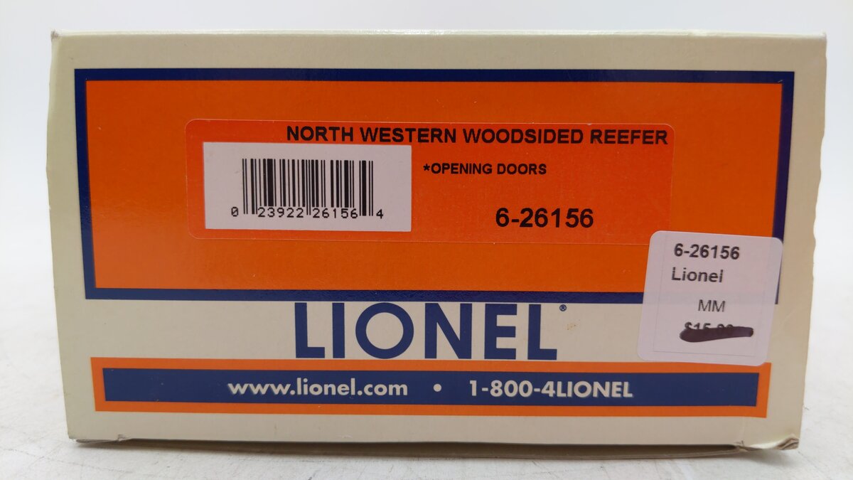 Lionel 6-26156 O-Gauge North Western Woodsided Reefer #15356 LN/Box