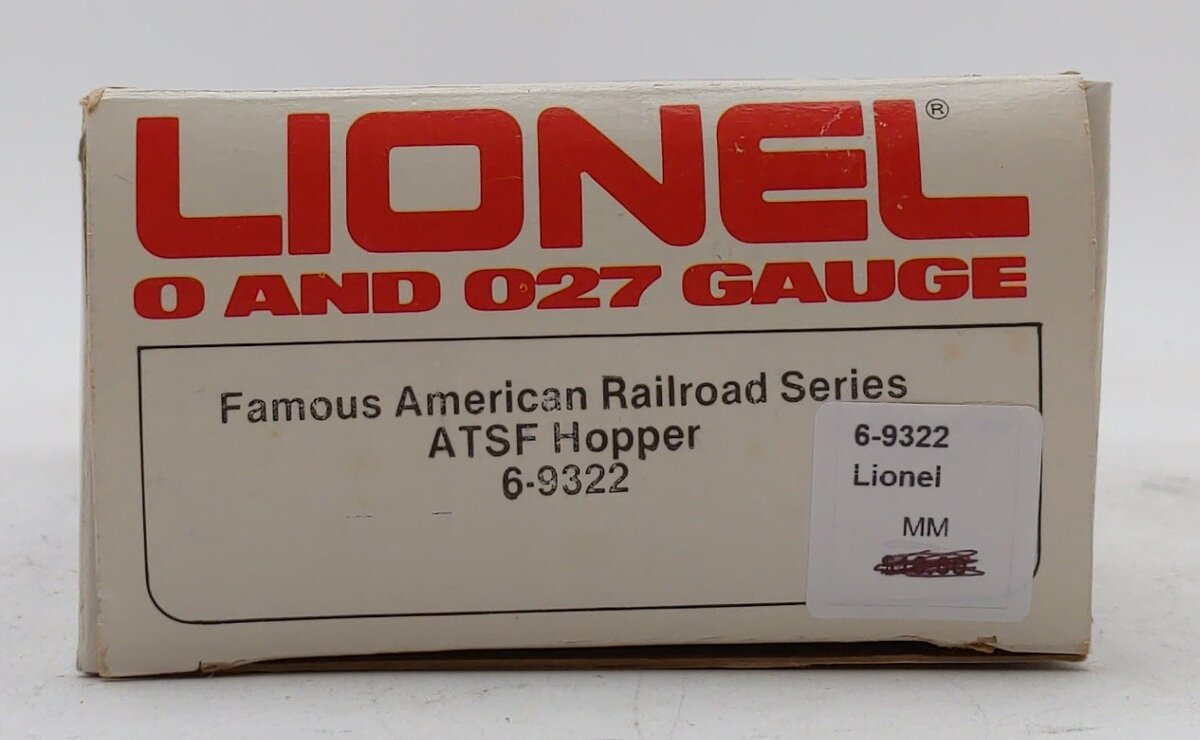 Lionel 6-9322 O Gauge Famous American Railroad Series AT&SF 4-Bay Hopper NIB