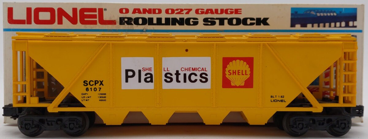 Lionel 6-6107 O Gauge Shell 4-Bay Covered Hopper