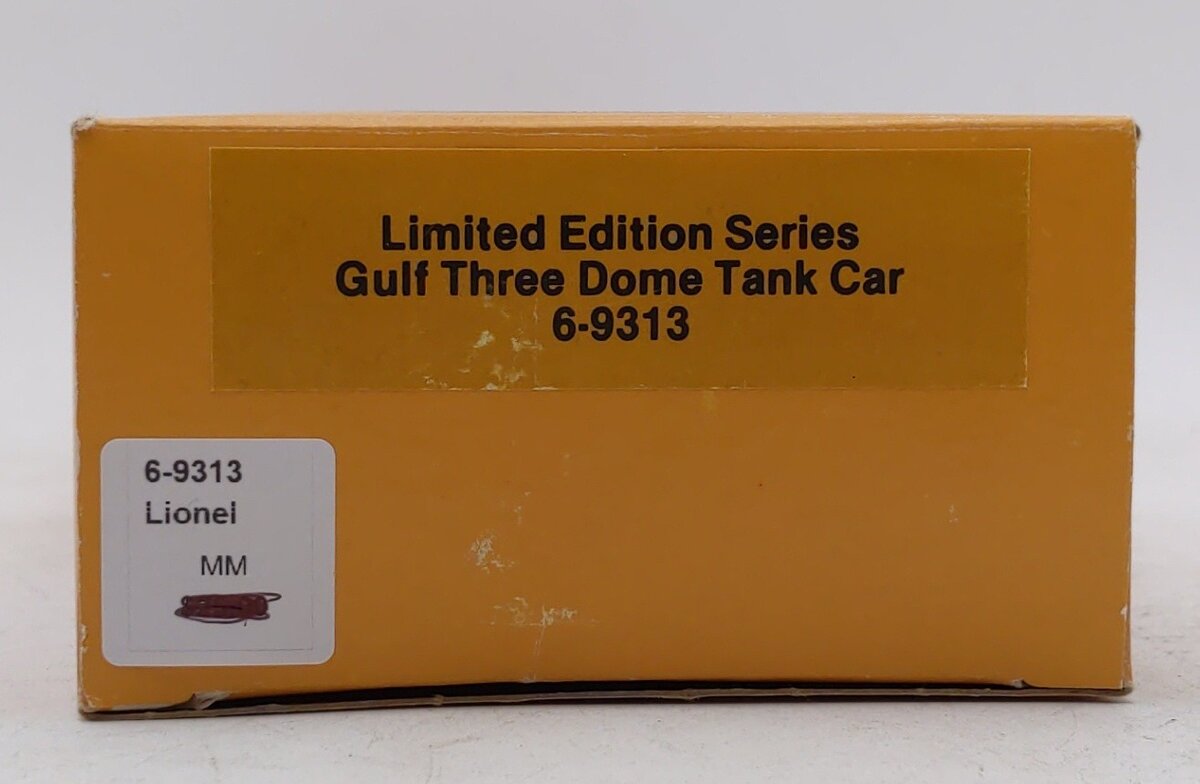 Lionel 6-9313 O Gauge Gulf Black Three-Dome Tank Car NIB