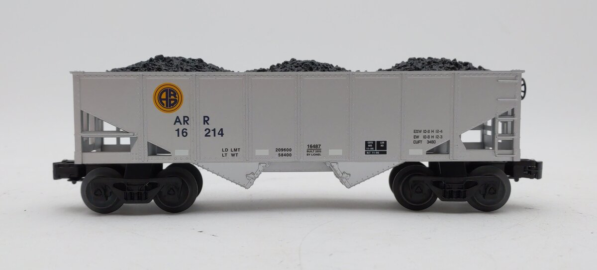 Lionel 6-16487 O Gauge Alaska Railroad 2-Bay Hopper Car #16214 LN