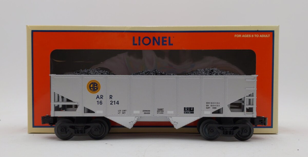 Lionel 6-16487 O Gauge Alaska Railroad 2-Bay Hopper Car #16214 LN/Box