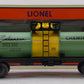 Lionel 6-29602 O Gauge GRCX Celanese Chemicals Single Dome Tank Car #6315 LN/Box